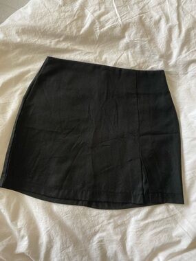 Ardene Black Mini Skirt with Subtle Front Slit